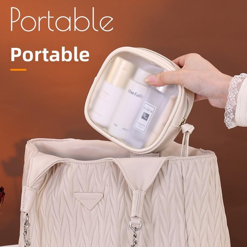 Minimalist Pvc Transparent Makeup Bag With Waterproof Storage For Travel And Daily Use