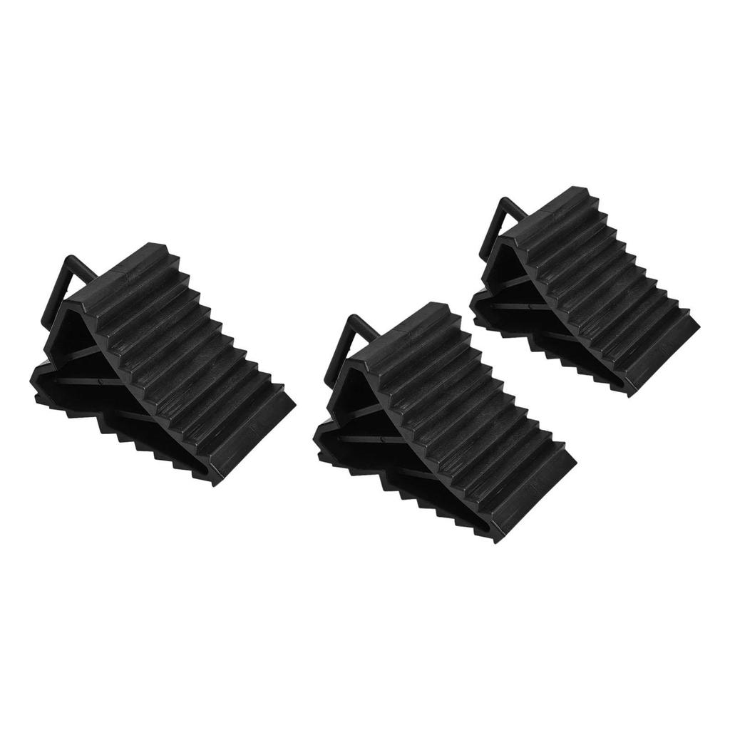 Generic Trailer RV Wheel Chock Tire Brake Stopper with Pull Handle Automotive Accessories Portable Compact Parking Chock
