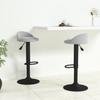 Vidaxl Bar Stools, 2 Pcs, Light Gray, Upholstered In Velvet