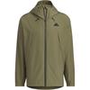 adidas Woven Jacket Reflective Stripes Sports Casual Hooded Jacket Men Jackets Rock-Olive-Green JF0964
