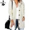 Women's Fashion Casual Fall Winter Solid Color Print Long Sleeve Sweaters