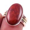 Natural Red Jasper Gemstone Handmade 925 Sterling Silver Two Tone Ring S.6 I1D48