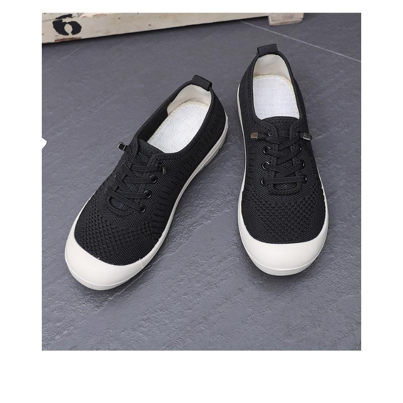 Women's Beijing Style Breathable Slip-On Shoes, Lightweight Flexible Sole Comfortable Walking Flats, Non-Slip Casual Cloth Shoes for Women