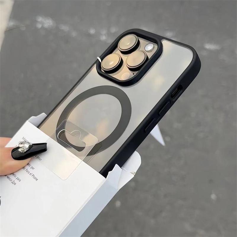 Luxury Magsafe Transparent Case For iPhone 16 15 14 13 12 11 Pro Max Mini Plus Magnetic Wireless Charge Cases Clear Cover