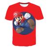 Summer 3D Digital Color Cartoon Animation Mario Print Children's Casual Comfortable Short Sleeved T-shirt