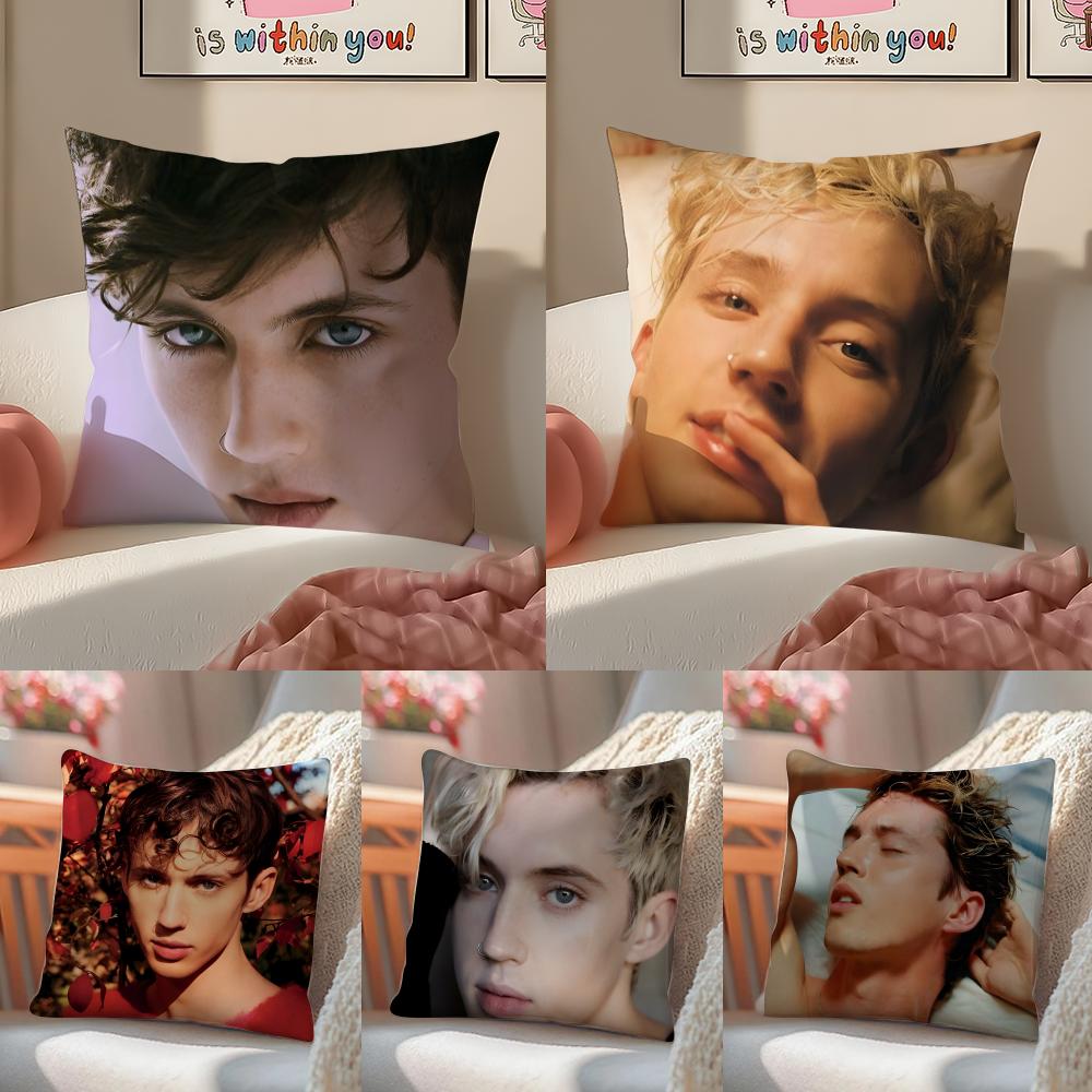 TTroye Sivan Cushion Cover Pillowcase Short Plush Invisible Zipper Room Sofa Cushion Cover