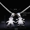 Family Boys Girl Stainless Steel Necklaces Mama Necklace Pendants For Women Men Kids Jewelry Colares Feminino Masculino N535SR