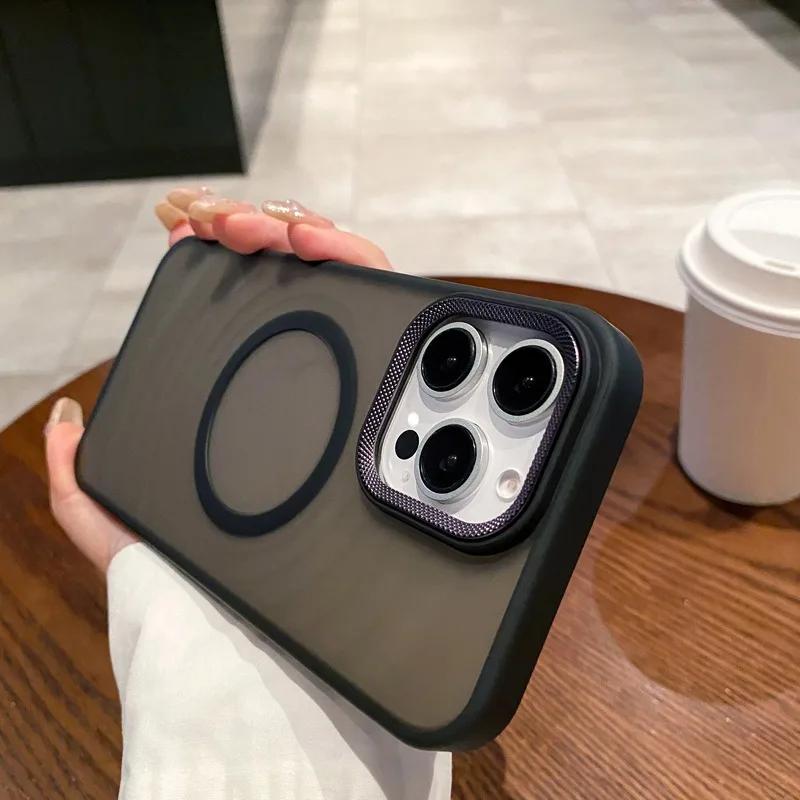 Matte Magsafe Wireless Charge Phone Case For For Iphone 14 13 12 11 15 16 Pro Max Plus Soft Magnetic Bumper Protection Cover