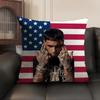 Singer A-Anuel Aa Cushion Cover Natural Linen Organic Fabric Double-Sided Printing Sofa Home Decor Gift Pillow Case
