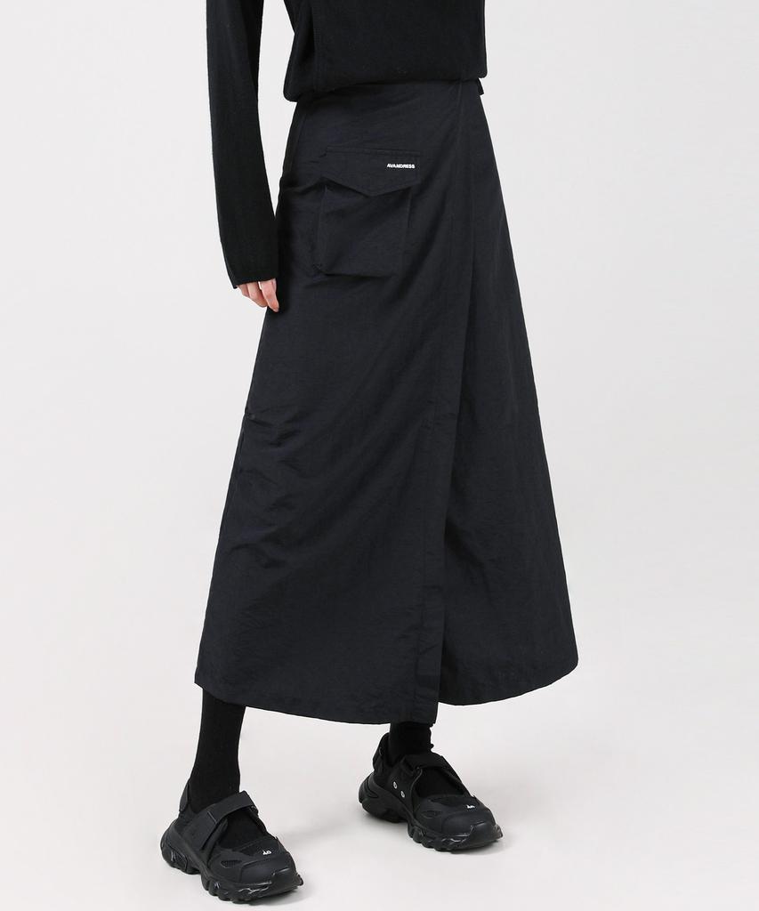 Urban Dress Greta Pocket Wrap Skirt Charcoal