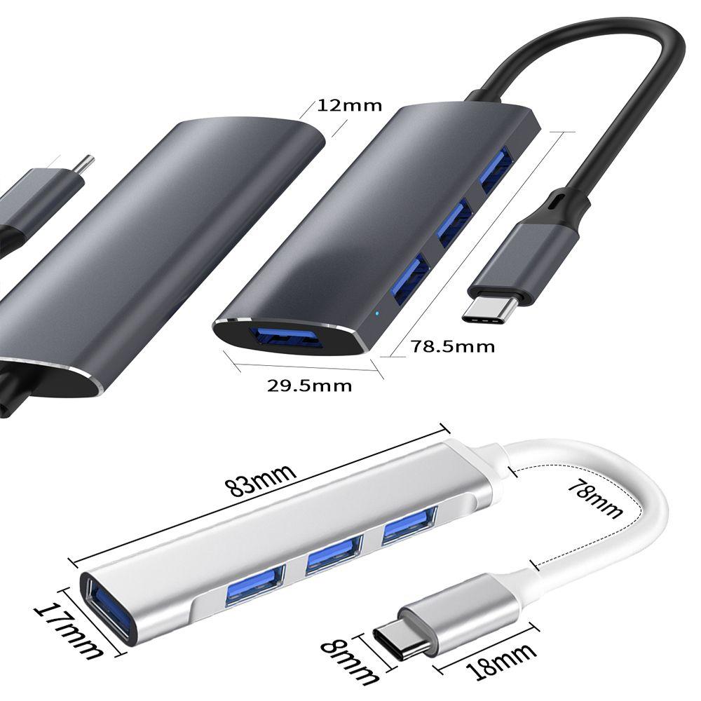Computer OTG Adapter 4 Port Expander Type-C 3.1 USB 3.0 HUB Dock Station