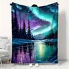 Colorful Starry Sky Flannel Blanket Sofa Lunch Soft Break Blankets Children Student Christmas Kids Gift,Office Couch Chair Bed