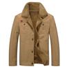 Autumn Winter Men Fleece Jacket Fur Turn-down Collar Coats Winter Outwear
