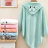 0-3Y Baby Shower Unisex Baby Bathrobe Flannel Cloak Cartoon Boy Girl Ultra-Soft Hooded Spa Robe Bath Towel Newborn Cover-Up