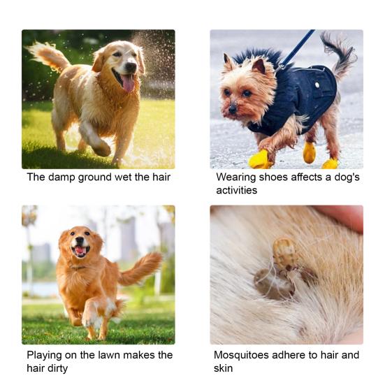 Bottes de pluie imperméables pour chiens, bottes à bretelles pour animaux de compagnie, protection du ventre et des pattes pour chiots de petite et moyenne taille, pantalons de pluie et de neige, leggings pour chiens pour promenades en extérieur