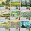 Van Gogh Hvězdné noční pole Krajina Vzor tisku Tapiserie Domov Obývací pokoj Nástěnná dekorace Pozadí Závěsná látka