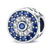 Charms Original Copper Plated Set With Blue Stones Beads Fit Bracelet Women Jewelry Diy Fine Gift