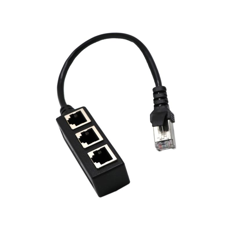 RJ45 1 Male To 3 Female LAN Ethernet Network Splitter Adapter Cable for Cat5, Cat5e, Cat6, Cat7 Durable