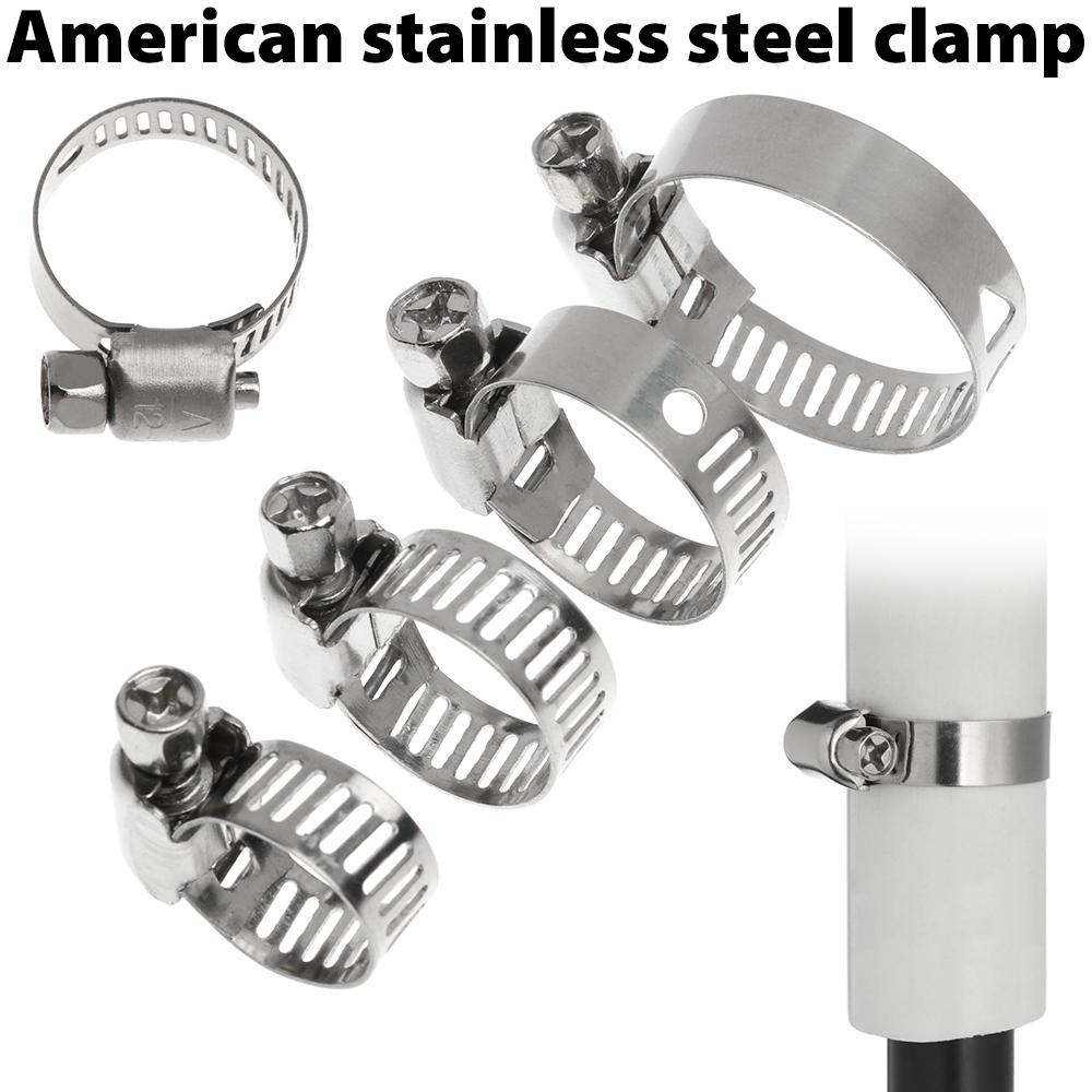10 pcs Powerful New Sealing Hardware Repair Tool T Bolt Stainless Steel Hose Clamps Pipe Clip