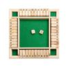 Shut The Box Wooden Mathematic Traditional Pub Board Dice Game Travel 4 Players