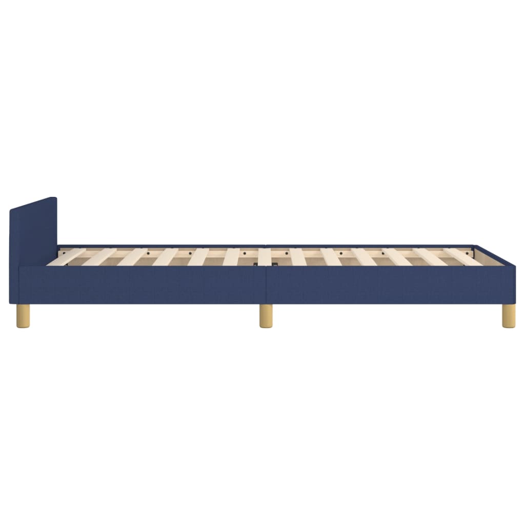 Bed Frame without Mattress Blue 90 x 190 cm Fabric