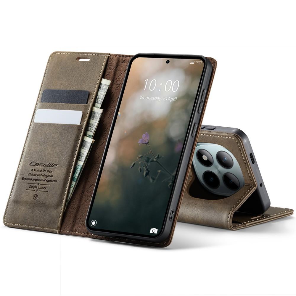 Étui portefeuille à rabat magnétique en cuir CaseMe pour XiaoMi Poco M8 Pro RedMi Note 15 Pro Plus + 5G Fente pour carte Anti-choc Housse arrière