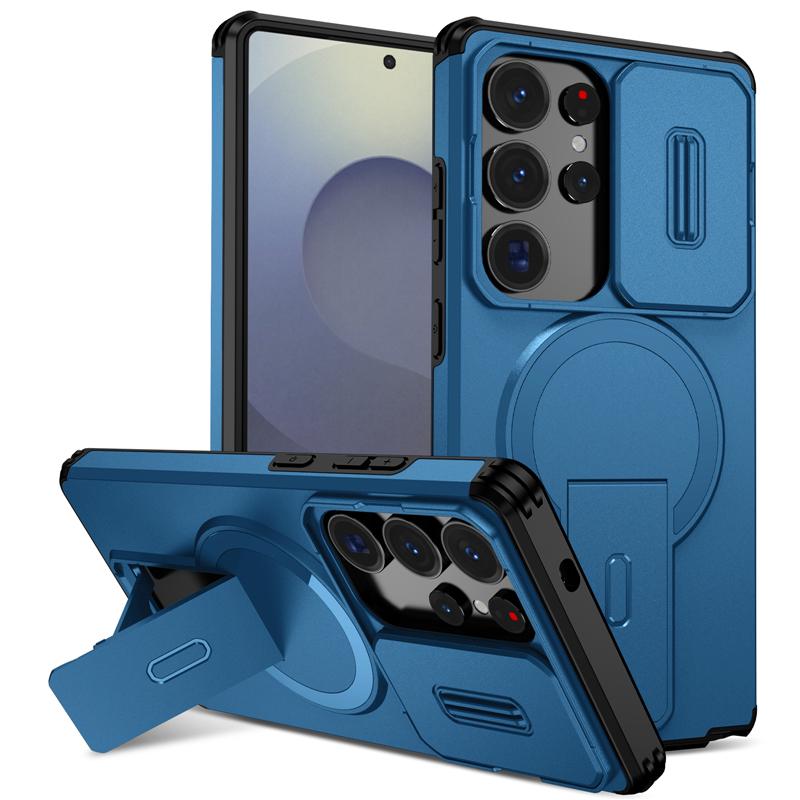 Capa Armadura Para Samsung S26 S25 EDGE S24 FE S23 Ultra A15 A25 A35 A55 A17 A37 A57 A16 A26 A35 A56 Capa Deslizante Protetora de Lente