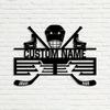 Unique Handmade Metal Hockey Medal Rack 12 Bars Custom Name Home Sports Award Display