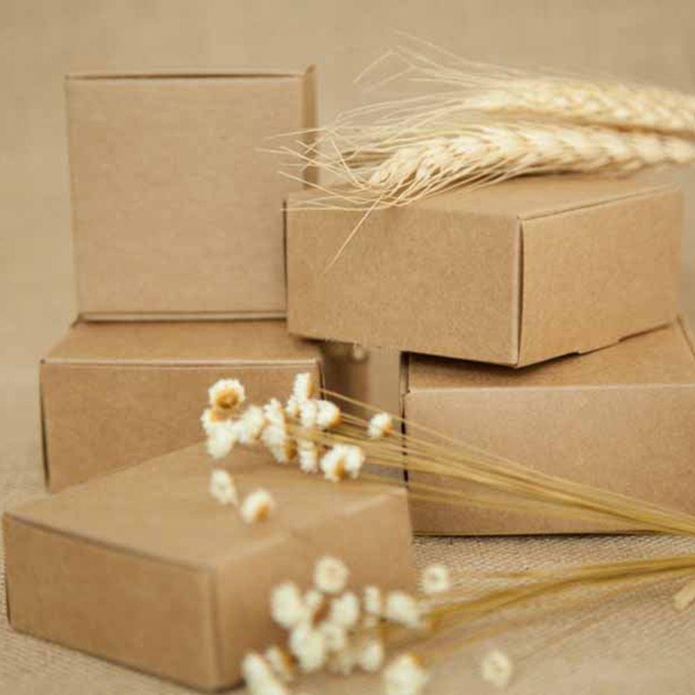 9sizes Party Supplies Handmade Gift Craft Wrapping Candy Storage Cardboard Package Kraft Paper Box