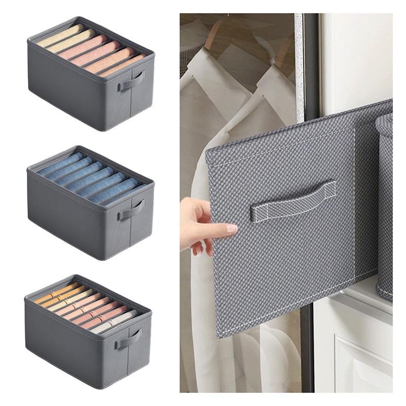 Thickened Partitioned Closet Organizer Gray 6/7/9 Compartments