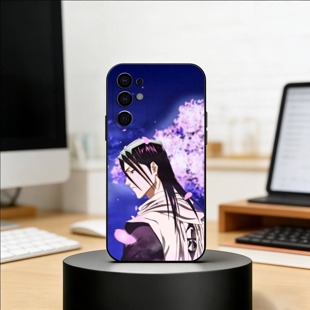 B-Bleach K-Kuchiki Byakuya Phone Case For Samsung S25,S24,S21,S22,S23,S30,Ultra,S20,Plus,Fe,Lite,Note,10,Black Cover