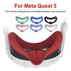Silicone VR Face Cover Lightproof VR Facial Interface Sweatproof Replacement Mask Face Pad Washable for Meta Quest 3 Accessories