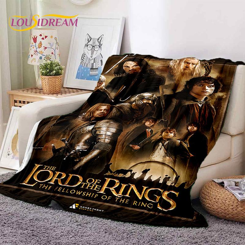 L-Lord of The Rings H-Hobbit Film Zachte Dekens, Houd Warm Plaid Deken Comfortabele Deken voor Picknick Bedden Bank Huis Slaapkamer