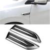2PCS Car Hood Side Air Flow Intake Vent Trim, Self Adhesive Weatherproof Vehicle Grille Mudguard Side Stickers, Auto Exterior Decorative Accessories,