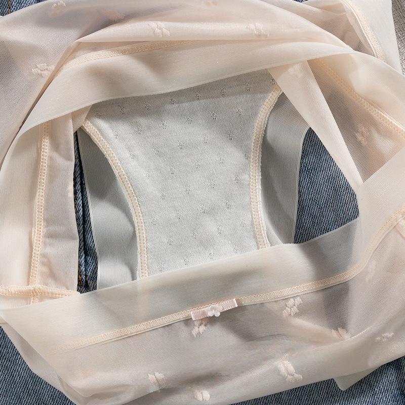 Culotte d'été en soie glacée, sous-vêtements pour femmes, antibactérien, dentelle à l'entrejambe, sans trace, respirante, séchage rapide, culotte Sexy