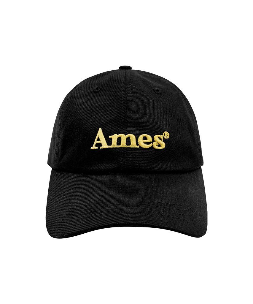 AMES-WORLDWIDE Basic Logo Ball Cap Black(Yellow)