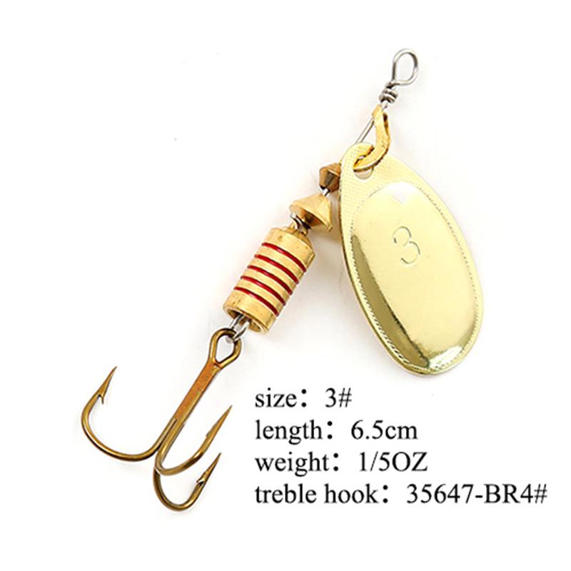 FISH KING Spinner appât 1pc leurre de pêche basse appâts durs cuillère avec triple crochet attirail de haute qualité