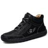 New Winter Handmade Leather Men Boots Outdoor Design Sneakers Man Breathable Casual Leather Shoes Men Ankle Boots Fall Plus Size