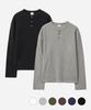 LXT [2Pack] Waffle Henley Neck Crop T-Shirt