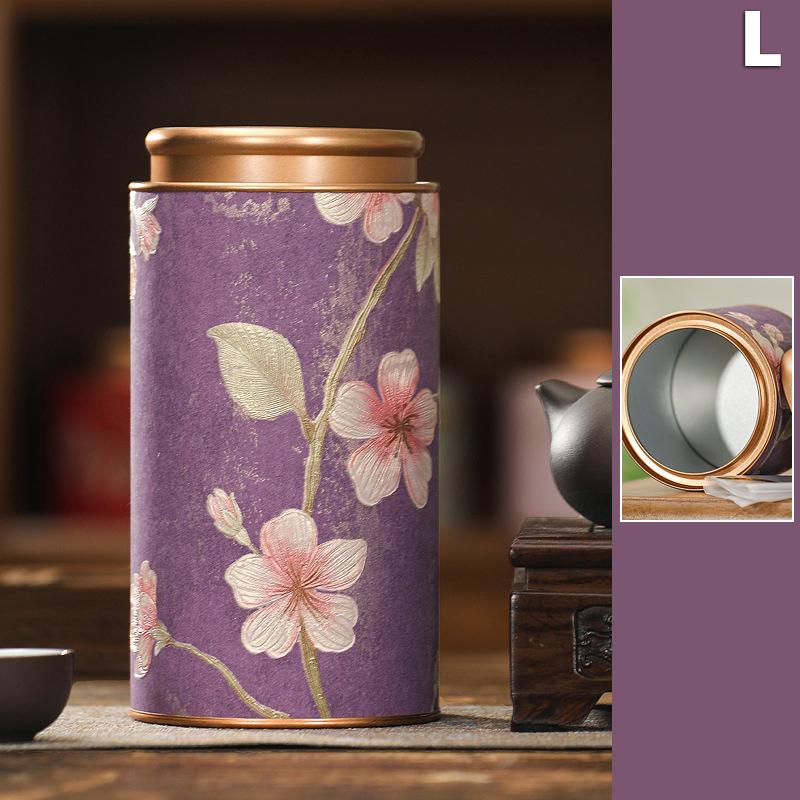 Empty Tea Tin Can Household Green Black Tea Sealed Jar Portable Home Small Tea Packaging Box Tinplate Storage Can