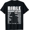 Bible Emergency Numbers Funny Hotline Christian T Shirt Gift
