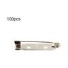 100Pcs Practical Alloy Brooch Bar Backs Safety Pins with Holes for