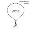 Simple Wax Line Geometric Necklace, Temperament Rice-Shaped Imitation Pearl Fringed Pendant Necklace Women