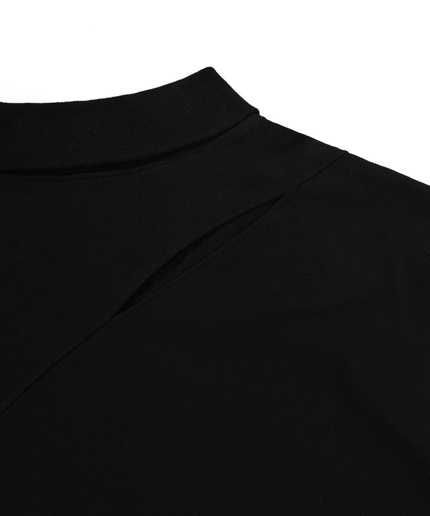 Opeunyadeu(Owai) Cut-Out Logo Collar T-Black