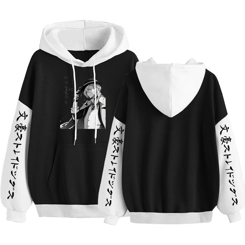 AnimeNakahara Chuuya Bungo Toulaví psi Mikiny na zip mikiny s grafikou Manga Oversized mikiny Muži Dárek Silný Teplý Bunda na zip Kabáty
