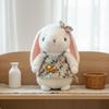 Floral Dress Bunny Doll Toy Ideal Gift LongEared Pet Huggable Stuffed Animal for Girls,