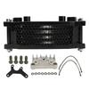 Motorrad Motorölkühler, 17-teiliges Motorradölkühler-Radiator-Set, 4-reihiges Motorölkühlsystem für Monkey 125cc-140cc, Dirtbike Ölkühlung Cool