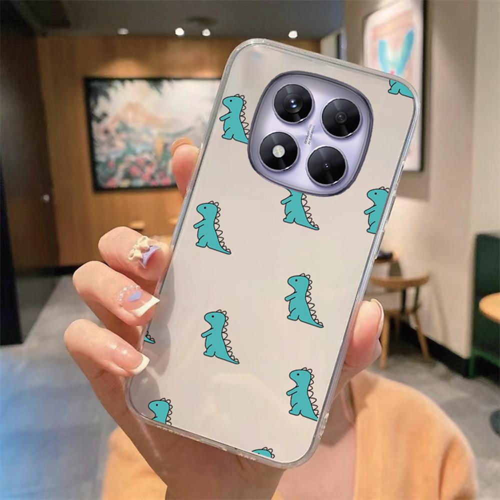 Blue Leopard Print Artistic Marble Phone Case For Xiaomi Redmi Note 15 Pro 5G Transparent Clear For Redmi 15C 15 4G Soft Cover