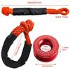 Shatter Resistant Synthetic Soft Tow Rope Flexible Shackle Protective Sleeve Recovery Ring Trailer Strap Pull 17t Jeep Truck SUV