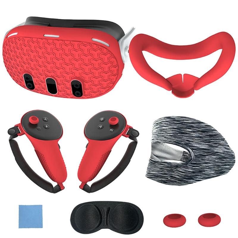 Essential 7pcs Accessories for VR Headset Protector Controller Grip Rocker Cap VR Facial Interfaces Controller Bracket